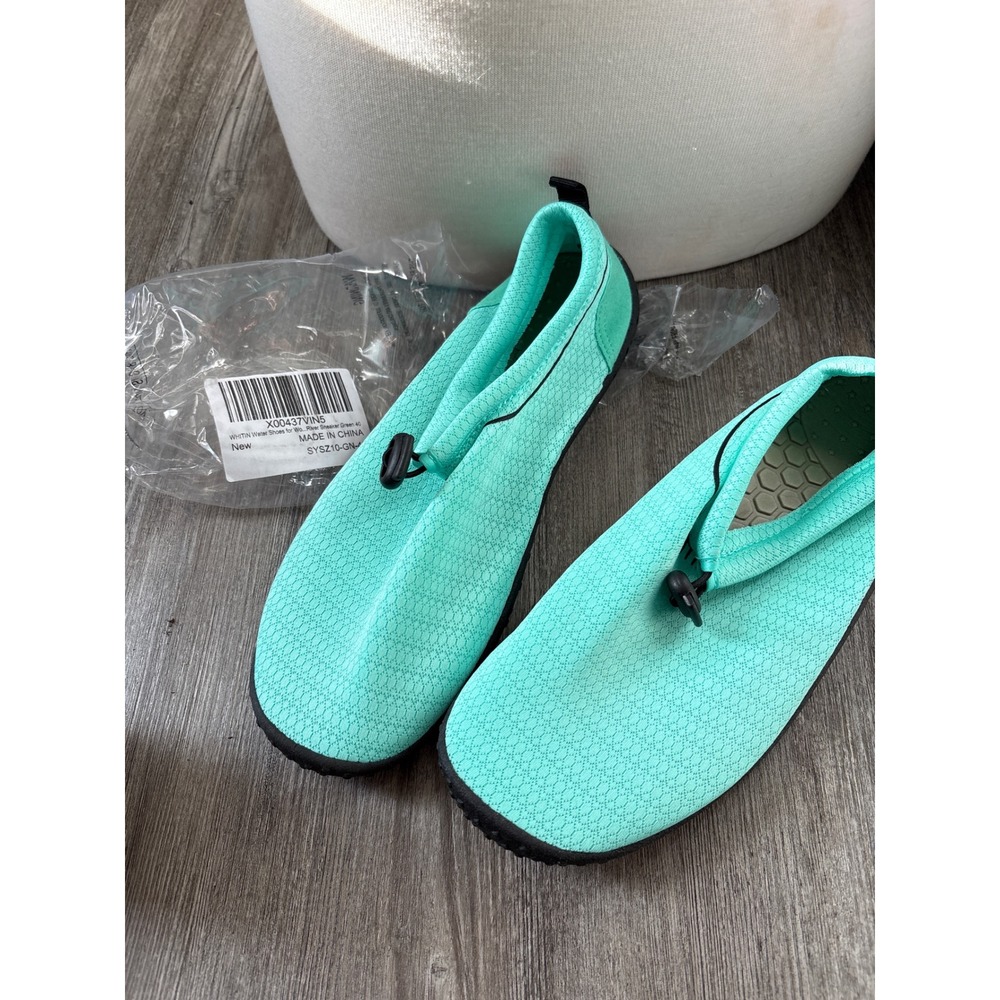 WHITIN Barefoot Water Shoes Women Green Minimalist Aqua Socks SYSZ10-GN Size 40